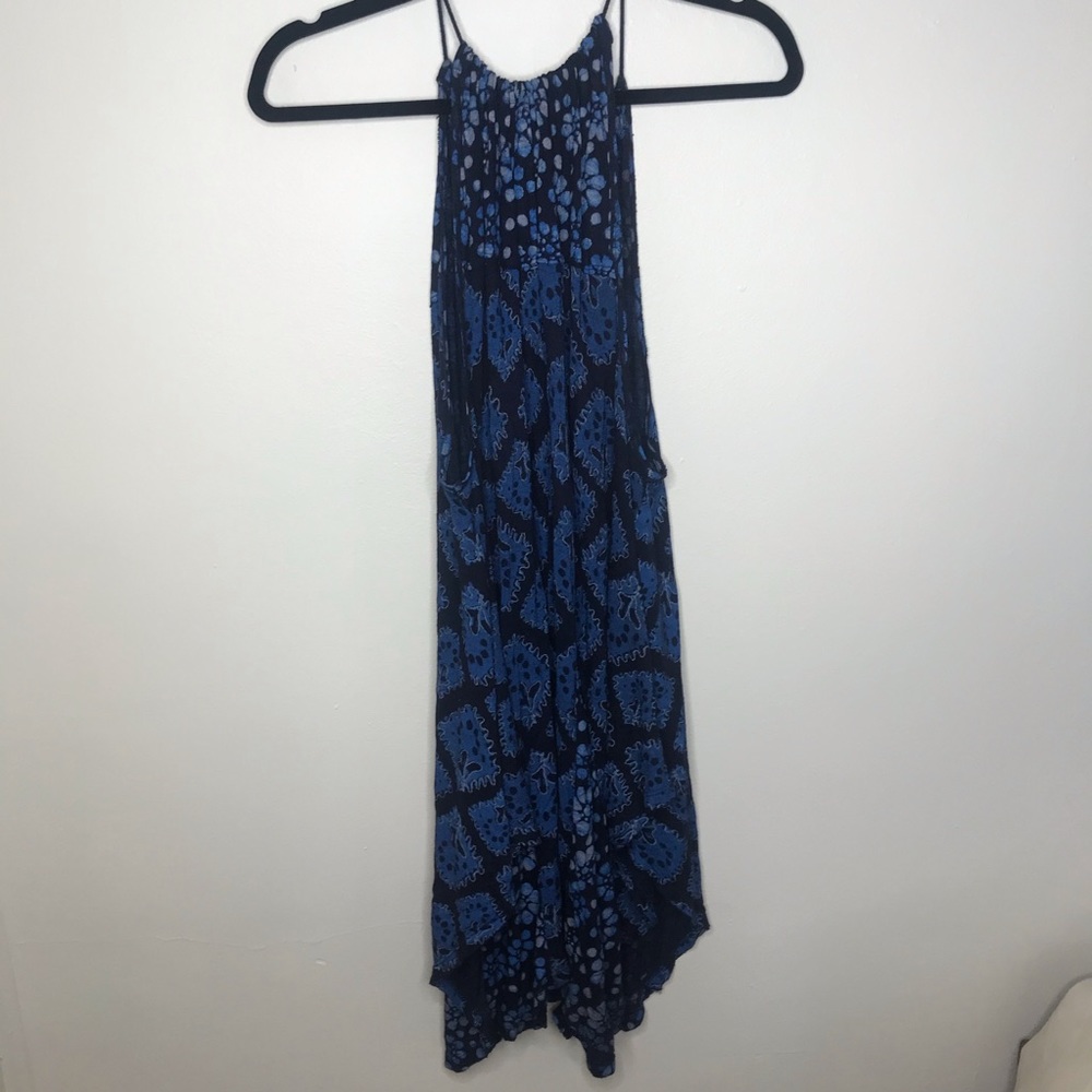 Free People Blue Printed Sleeveless KeyHole Dress - Picture 6 of 6